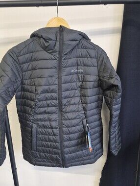 Columbia Women Black Hooded Packable Puffer Jacket